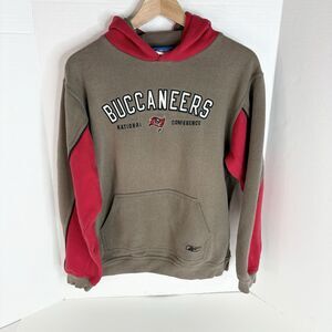 Tampa Bay Buccaneers Hoodie Sweatshirt Medium, Brown/Red, Reebok, Retro Y2K